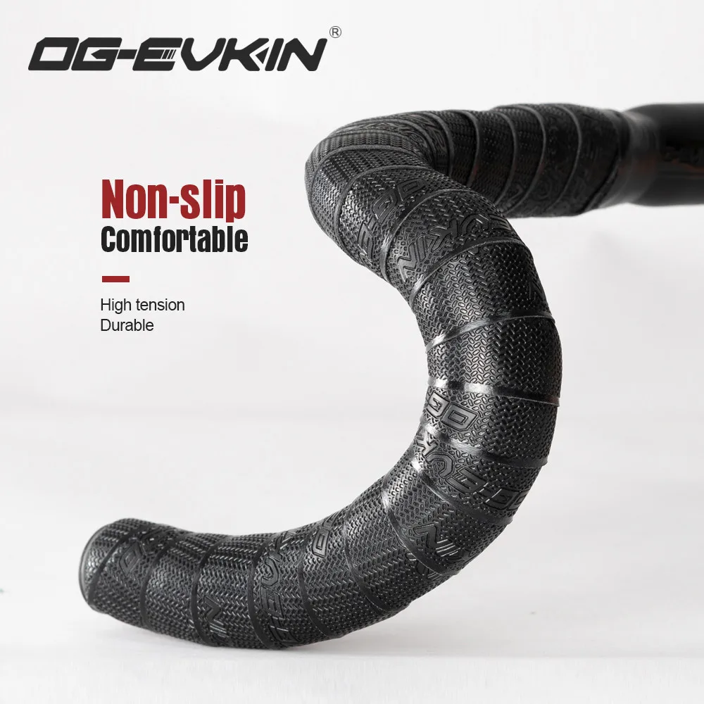 og-evkin BT001 Black Bicycle Handlebar Tape Road Bike Bar Tape PU Breathable Soft Wrap Strap Belt Cycling Accessories