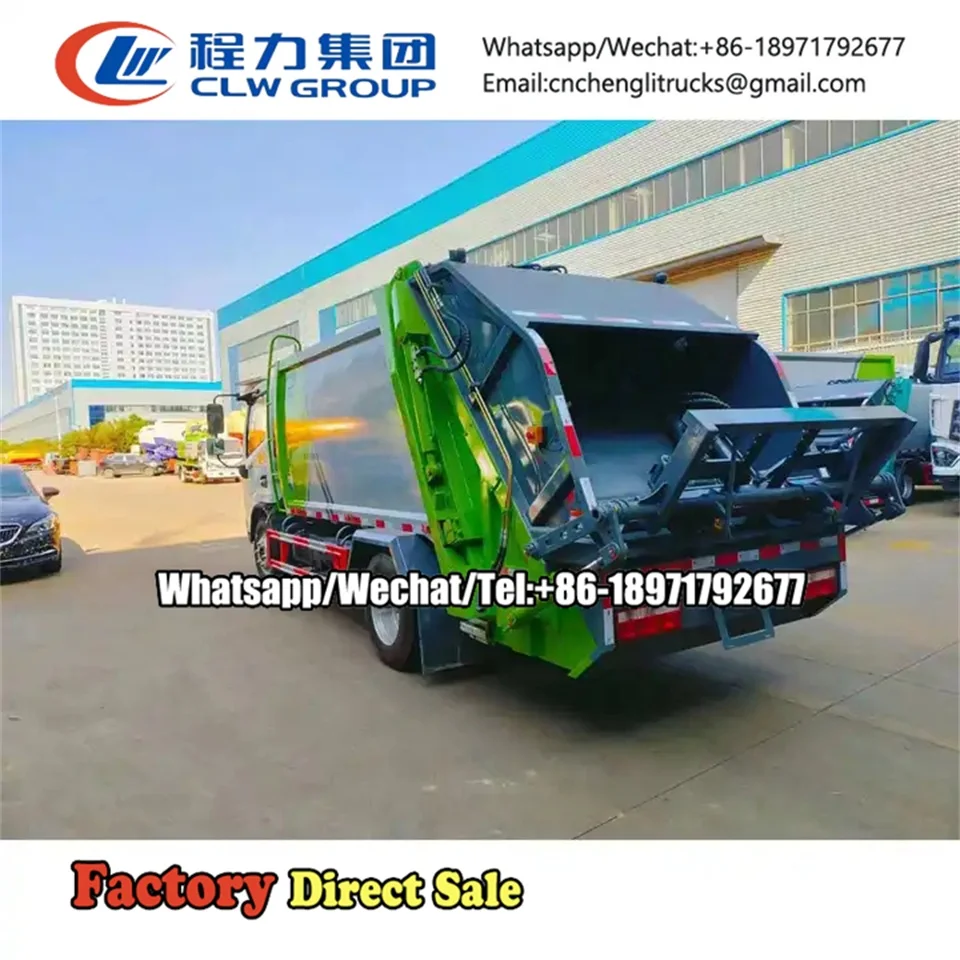 Небольшой грузовик для сбора и транспортировки сжатого мусора Dongfeng dfac 6CBM