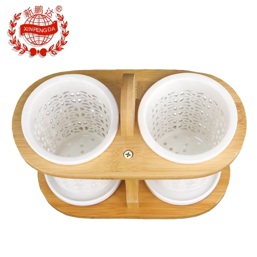 Лидер продаж держатели для кухонных принадлежностей высокого качества керамические палочки с вырезами держатель ложек