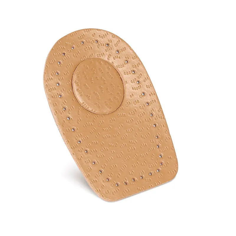Emulsion Leathers Soft Breathable Anti-friction Shock Absorption Half-size Insole Shoe Pad