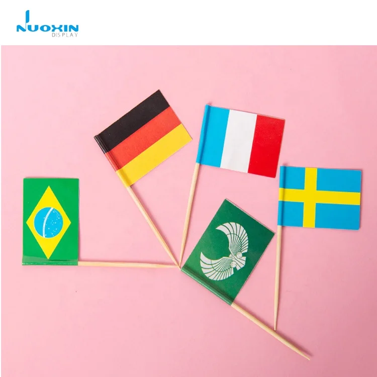 For Food Decoration Assorted Country Toothpick Flags of The