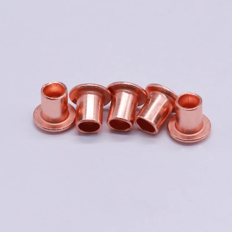 Start 2015 Strength Manufacturers Iron Red-Copper-plated Round Head Semi Tubular Rivets for Hardware Fastening
