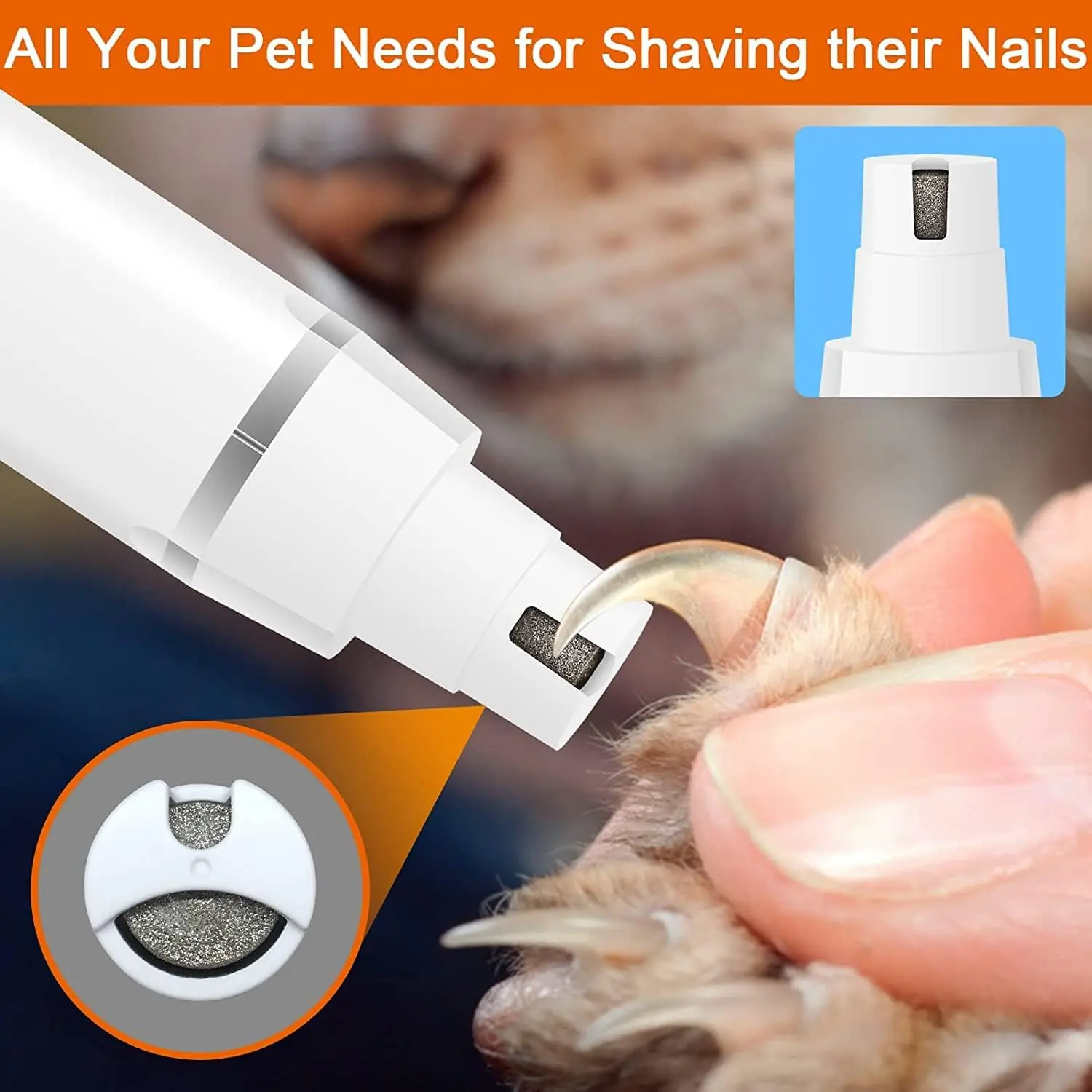 2025 new Rechargeable Cordless Dog Clippers Grooming Kit Low-Noise Paw Trimmer Quiet Nail Grinder Shaver Cats Other ABS Small