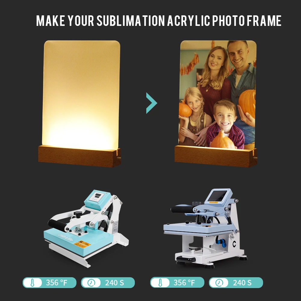 PYD Life Personalized Photo 3d Led Lamp Night Light Valentines Day Gift Sublimation Acrylic Photo Frame With Wooden Stand
