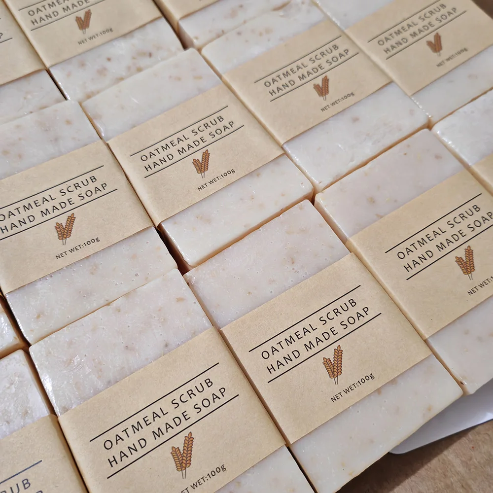 Домашнее масло ши коз козий Овес молоко и мед овсяные миндальные мыла для лица зудящей кожи