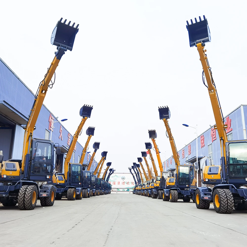 Hengwang HWL90-6 new high quality excavator 8 ton excavator with wheels