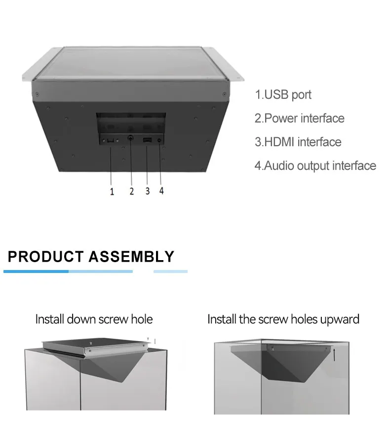 7 Inch Air Imaging Touch Embedded Holographic Projection Display