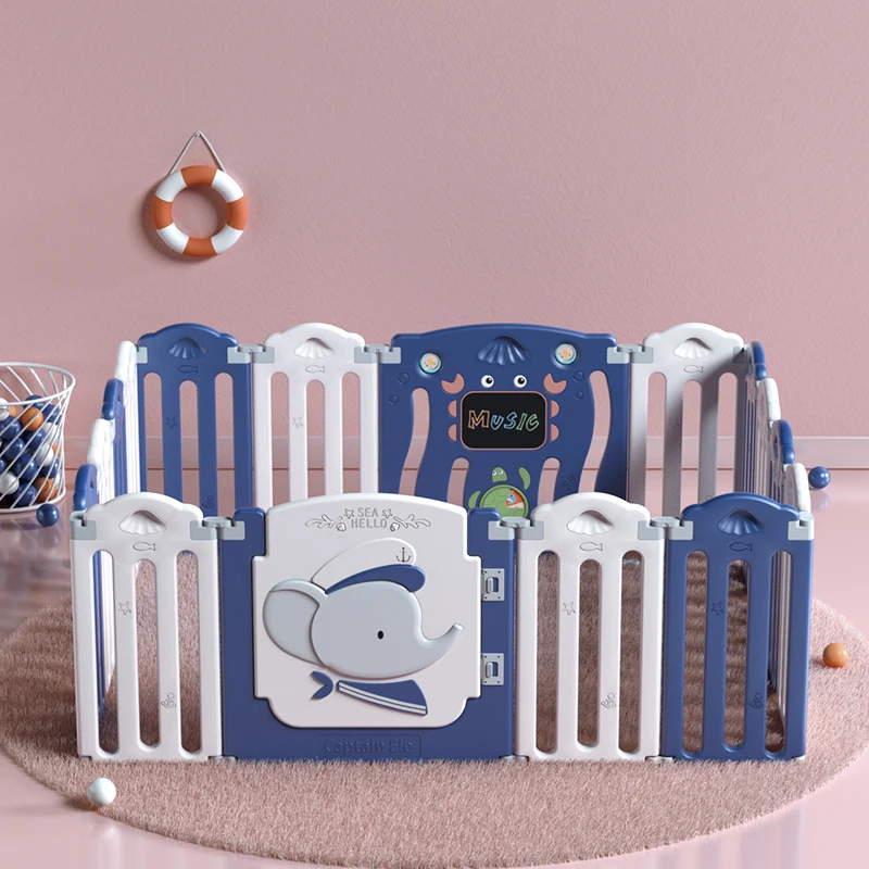 Оптовая продажа, экологически чистый пластиковый современный детский складной безопасный манеж для детей