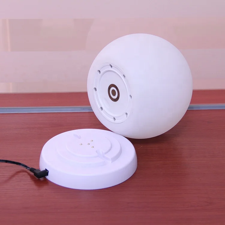 Garden Exhibition Home Decoration Colour Changing Led Ball With Inductive Charging Base