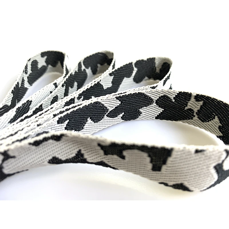 Customized design High strength Jacquard Logo Printed PP polypropylene Webbing strap for textile accessories