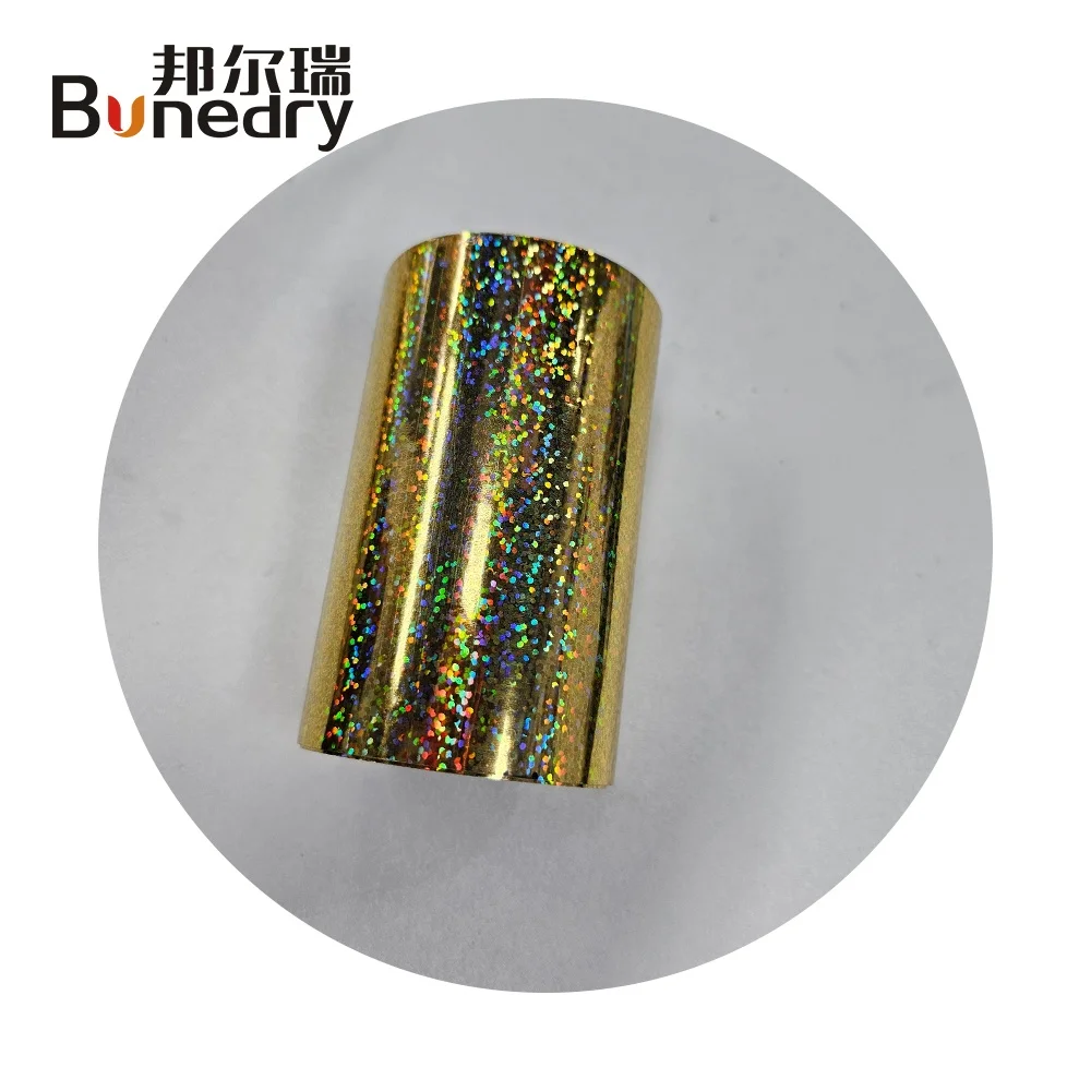 Bonedry Hot Stamping Foil Roll DIY 10*120CM Gold Dot Pattern Fashionable Design for LOGO Clothe Shoe and Bag