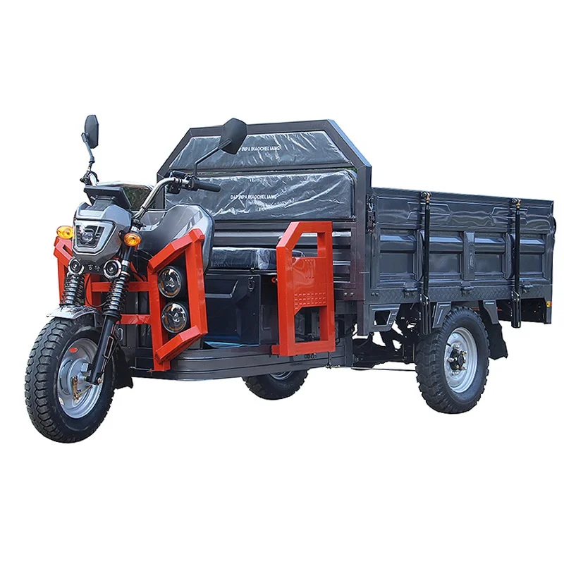 Electric Double-Layer Beam Tricycle with Steel Plate Open Body Farm Transport Cargo for Adult Battery Powered Export Car