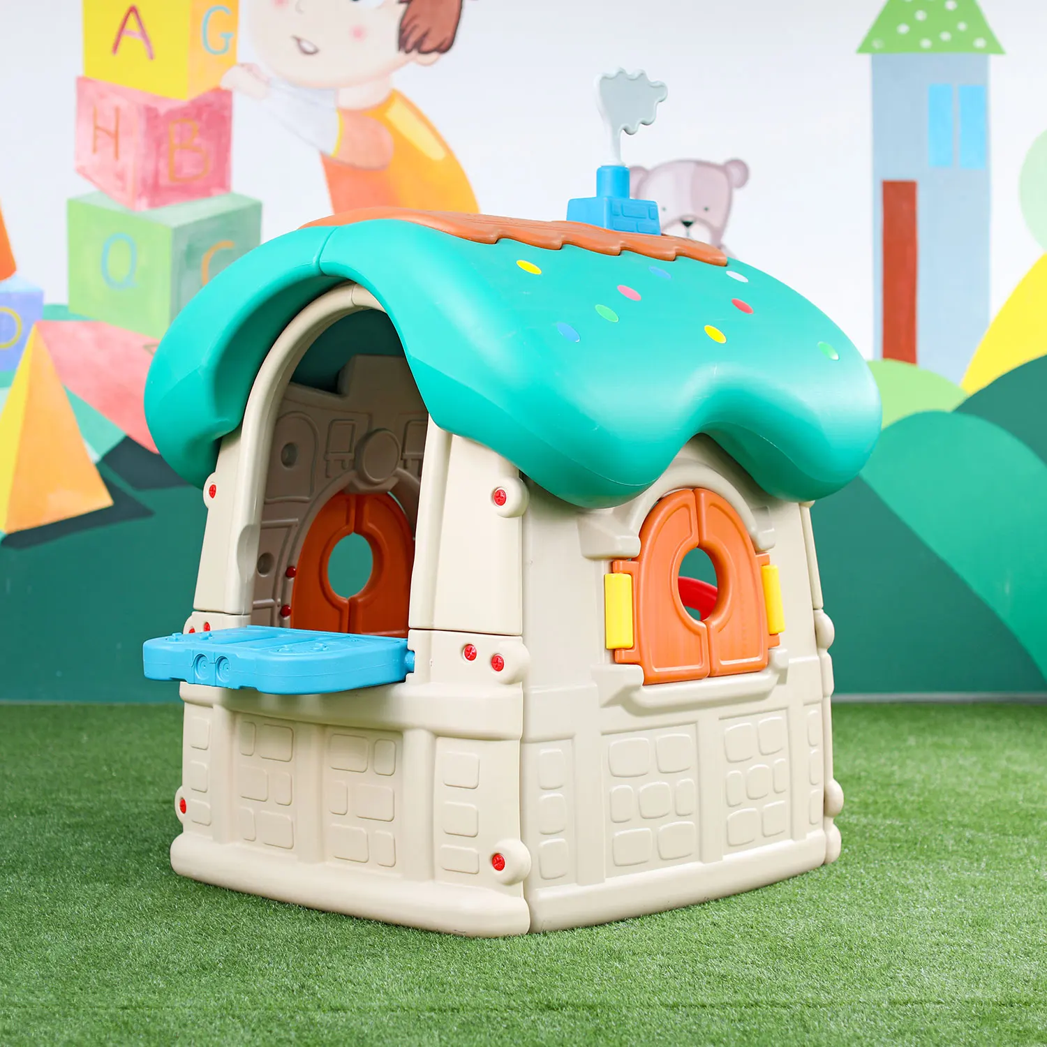Featured Kids Indoor Playground Garden Play Area House Cheap Plastic Playhouses