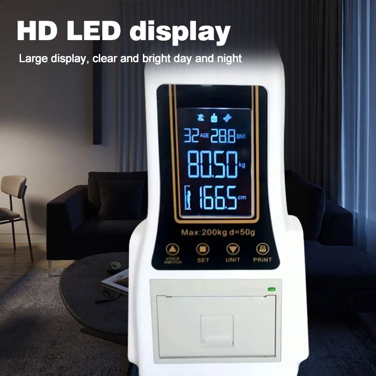 Hospital Medical Ultrasonic Multifunction Body Fat Analyzer Body Weight Scale Height Weight Scale