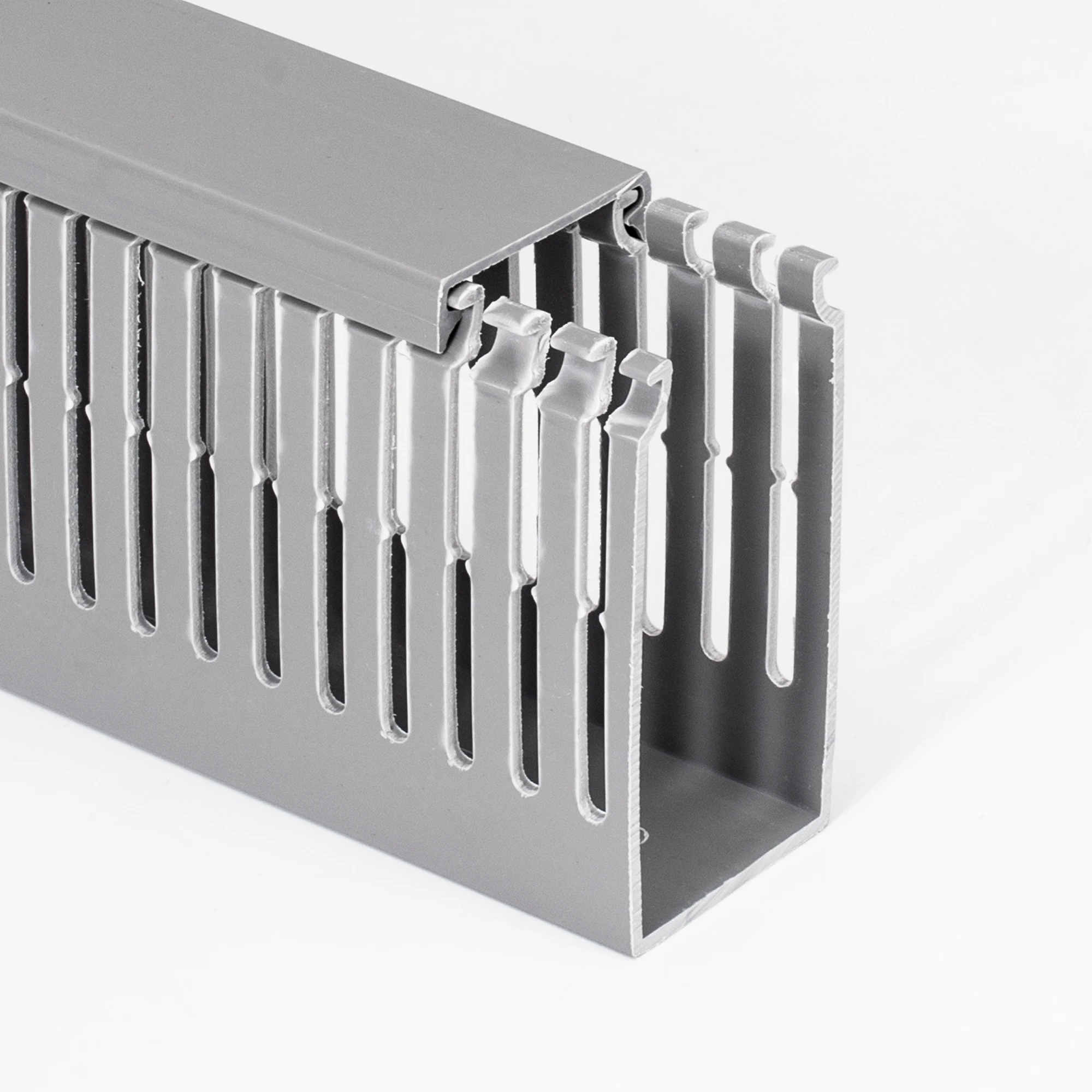 80*50PVC Wiring Cable Ducts Plastic Electrical Cable Tray Decorative perforated cable tray wire clip