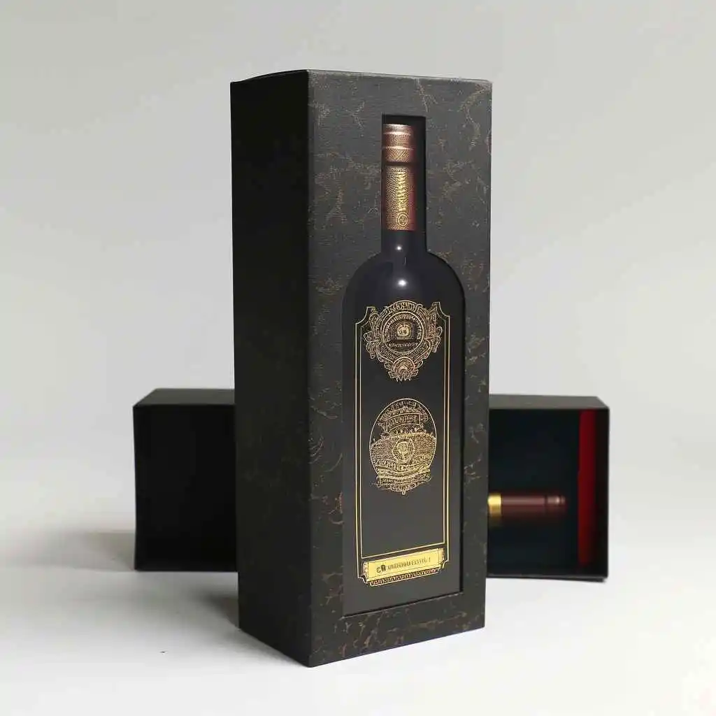 Custom High Quality Luxury Kraft Paper Cardboard Wine Box For Wine Shipping