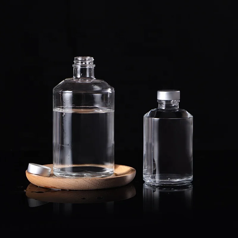 250ml 500ml 1000ml empty fruit juice beverage wine whisky glass bottles with screw top lid