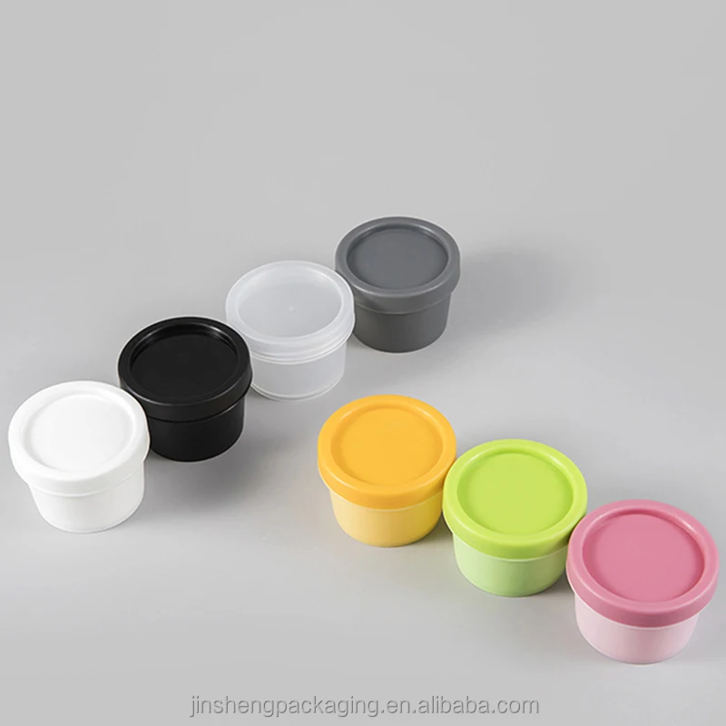 Factory colored black soap scrub 50g 100g 200g black jar 4oz plastic body butter containers with lid spatula