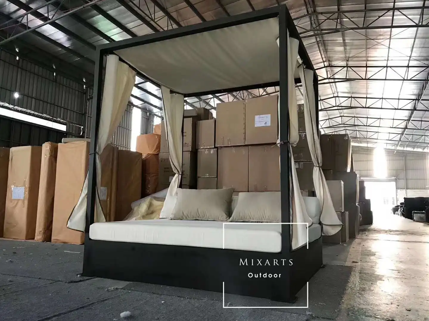 
Outdoor Luxury Beach Pool Bed Aluminum Cabana Daybeds 