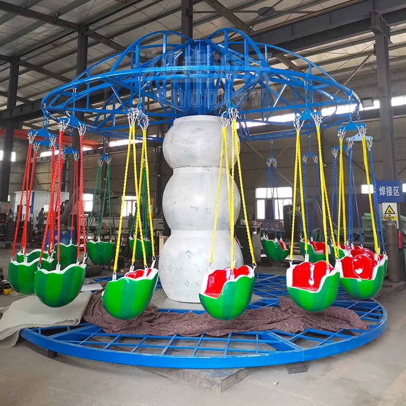 Factory cheap price amusement equipment rotating watermelon flying chair for children