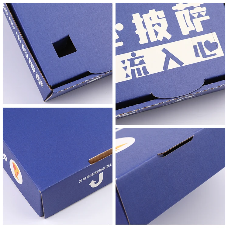 Custom Printed Logo Corrugated Paper Pizza Boxes Paper Boxes Wholesale