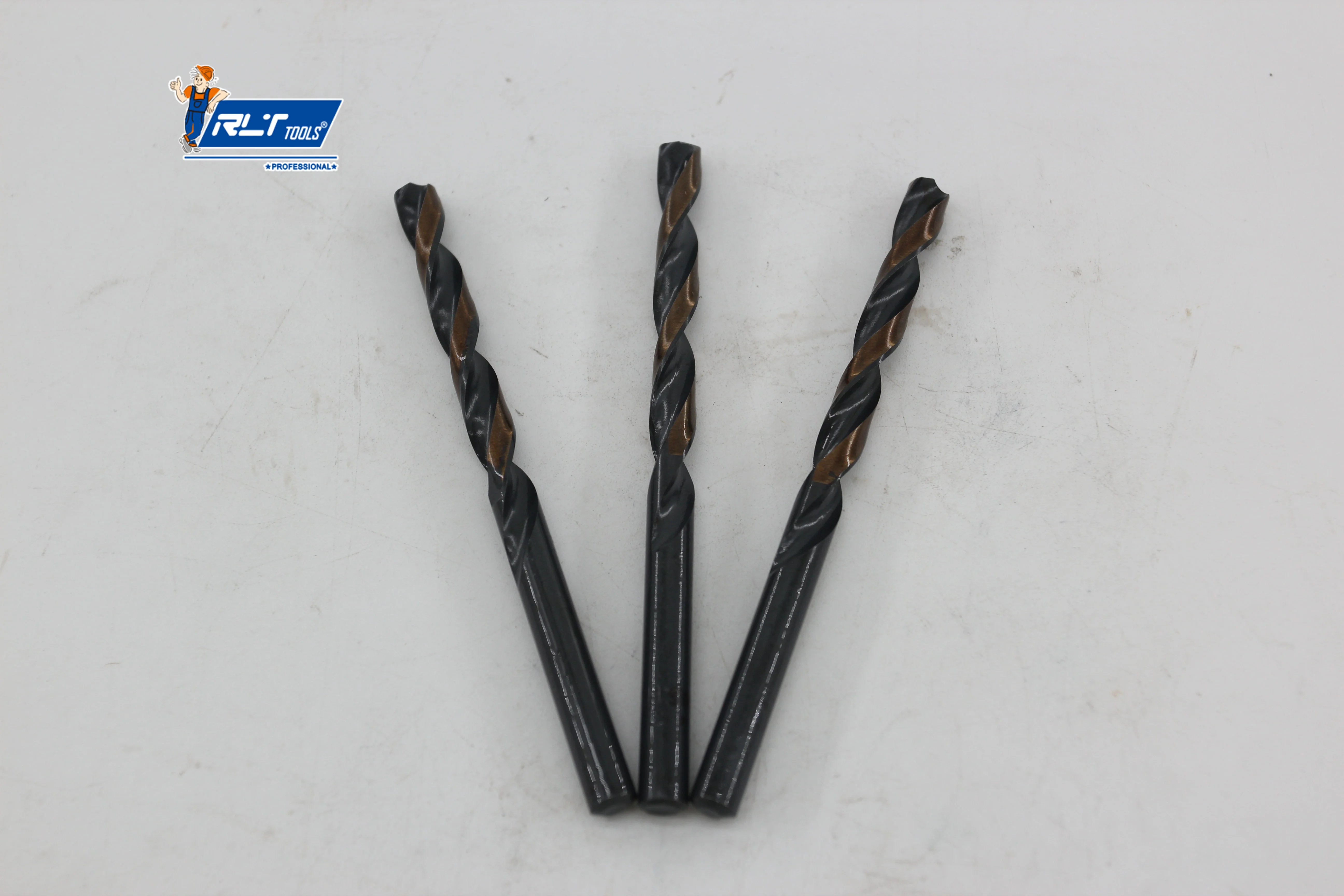 Rlt Tools Best Selling Custom Rolled M2 Twist Drill Black-backed Yellow Hss Twist Drills Power Tool Accessories