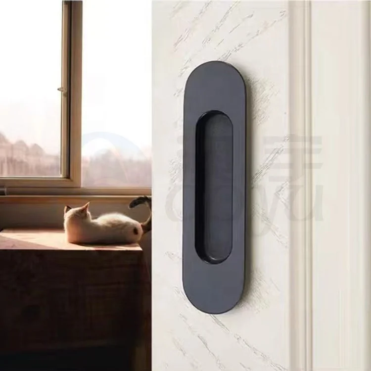 Aoyu Furniture Hardware Durable Stainless Steel Cabinet Door Pull Wardrobe Drawer Hidden Handle