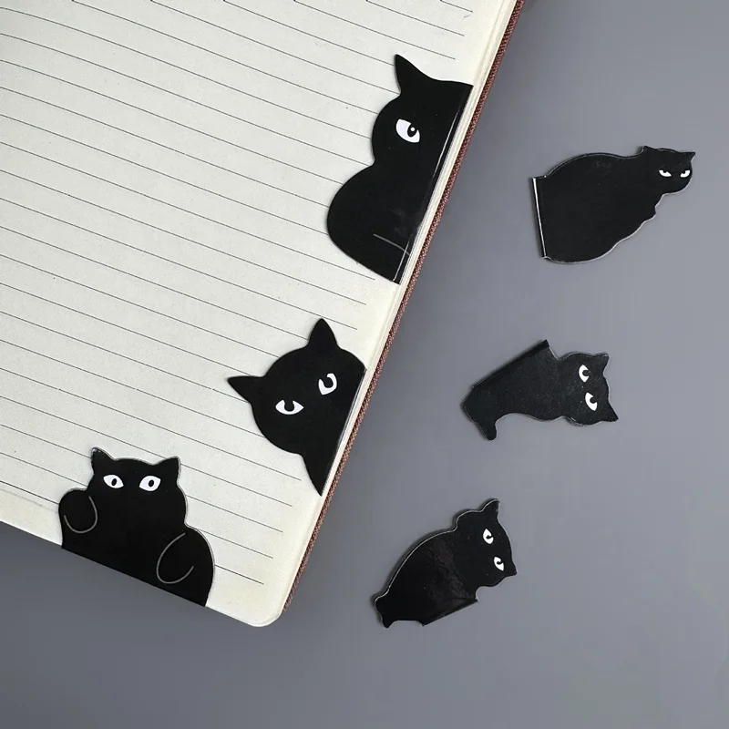 Custom Lovely Black Cat Magnetic Bookmark Gift Crafts Bookmarks For Book