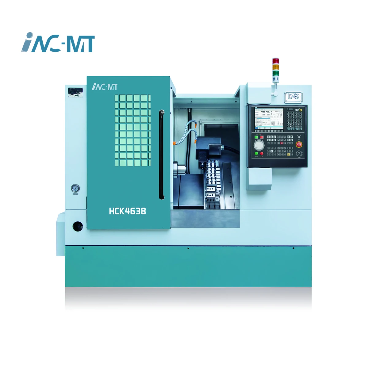 Huazhongcnc HCK4638 Horizontal CNC Lathe turning machine tools Linear Guideway Slant Bed Lathe for metal