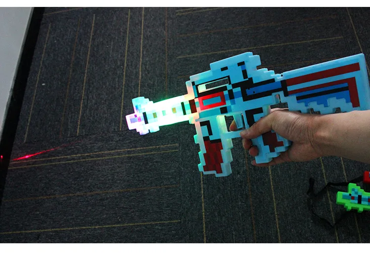 RTS LED Flashing Mosaic Pixel gun Wars Lightsaber With Sound Light up toys For Kids Boys