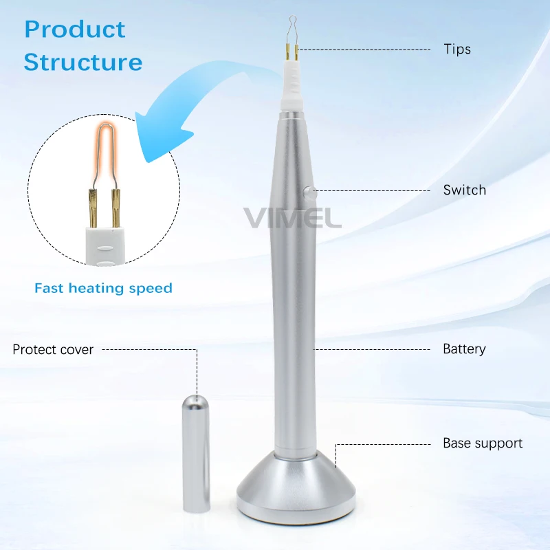 Dental Gutta Percha Points Cutter Gutta Cutter with 8pcs tips