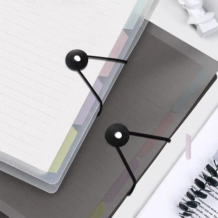 Wholesale business custom pvc transparent cover B5 a5 A4 exercise students weekly monthly planner binder notebook with indexs