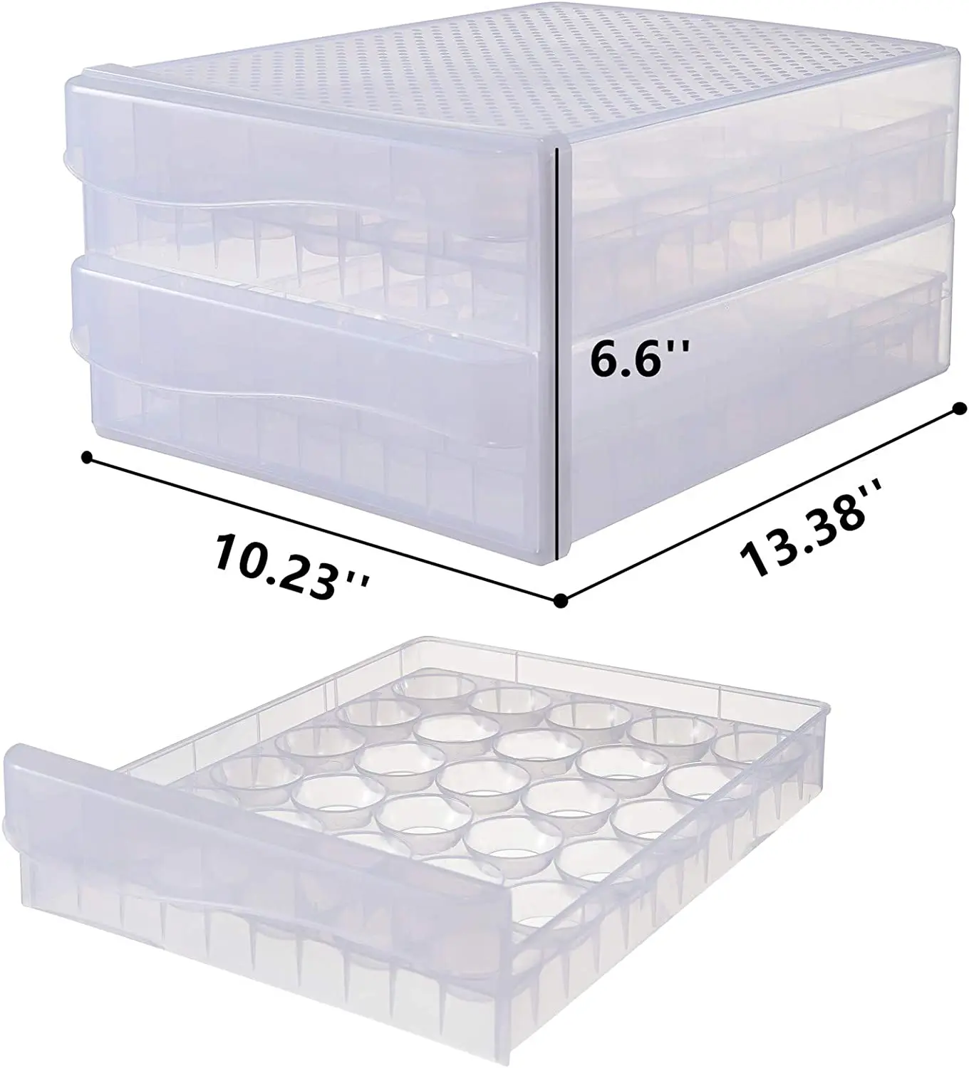 Pull Out Plastic 30/60 Separate Case Anti-skid Egg Box Kitchen Refrigerator Egg Storage Box