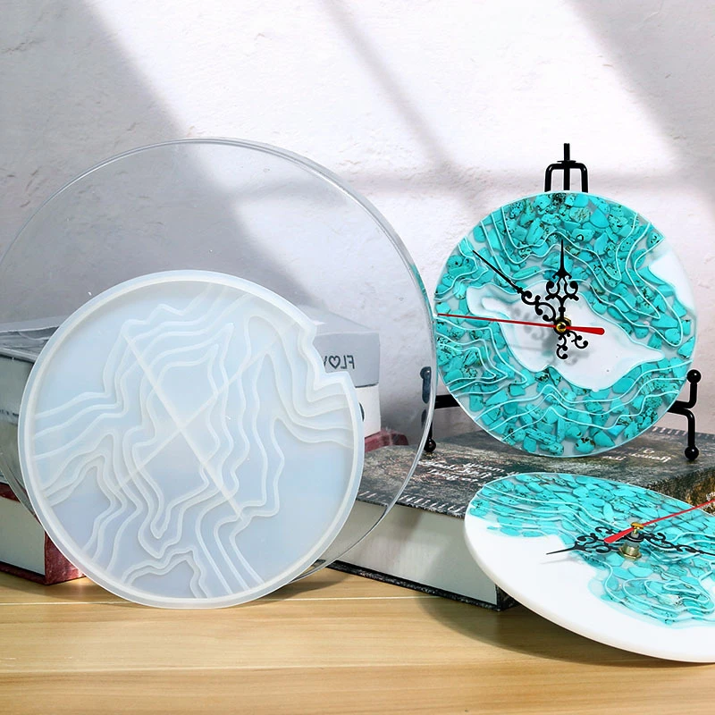 OEM toys mold silicone rubber Clock Silicone Resin Mould Casting Numerals Arabic Numerals Clock Silicone Mould