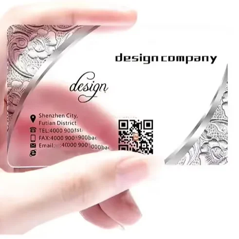 Factory custom PVC luxury transparent frosted business card high-end clear business card plastic VIP membership card