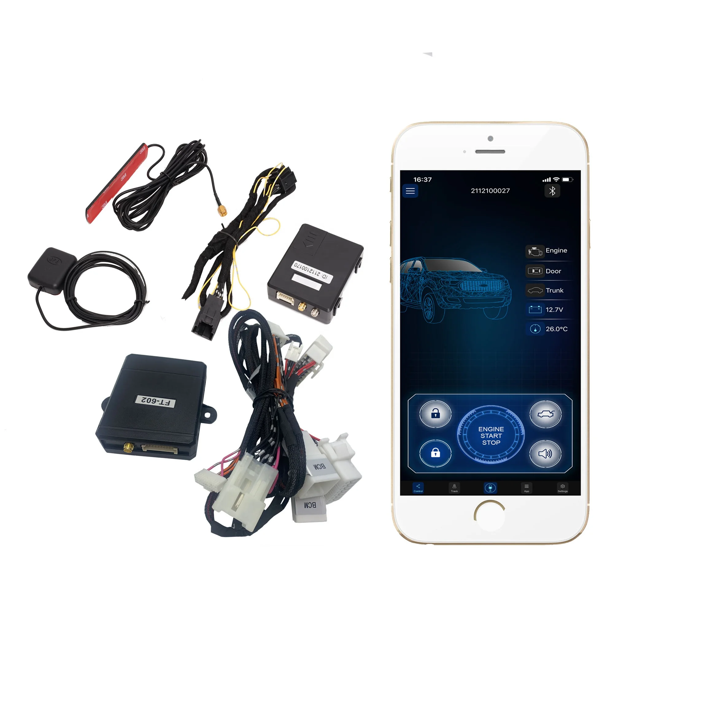 Land cruiser Plug And Play CAN-шина на большие расстояния GSM GPS смартфон управление через приложение смарт-ключ дистанционный запуск двигателя остановка