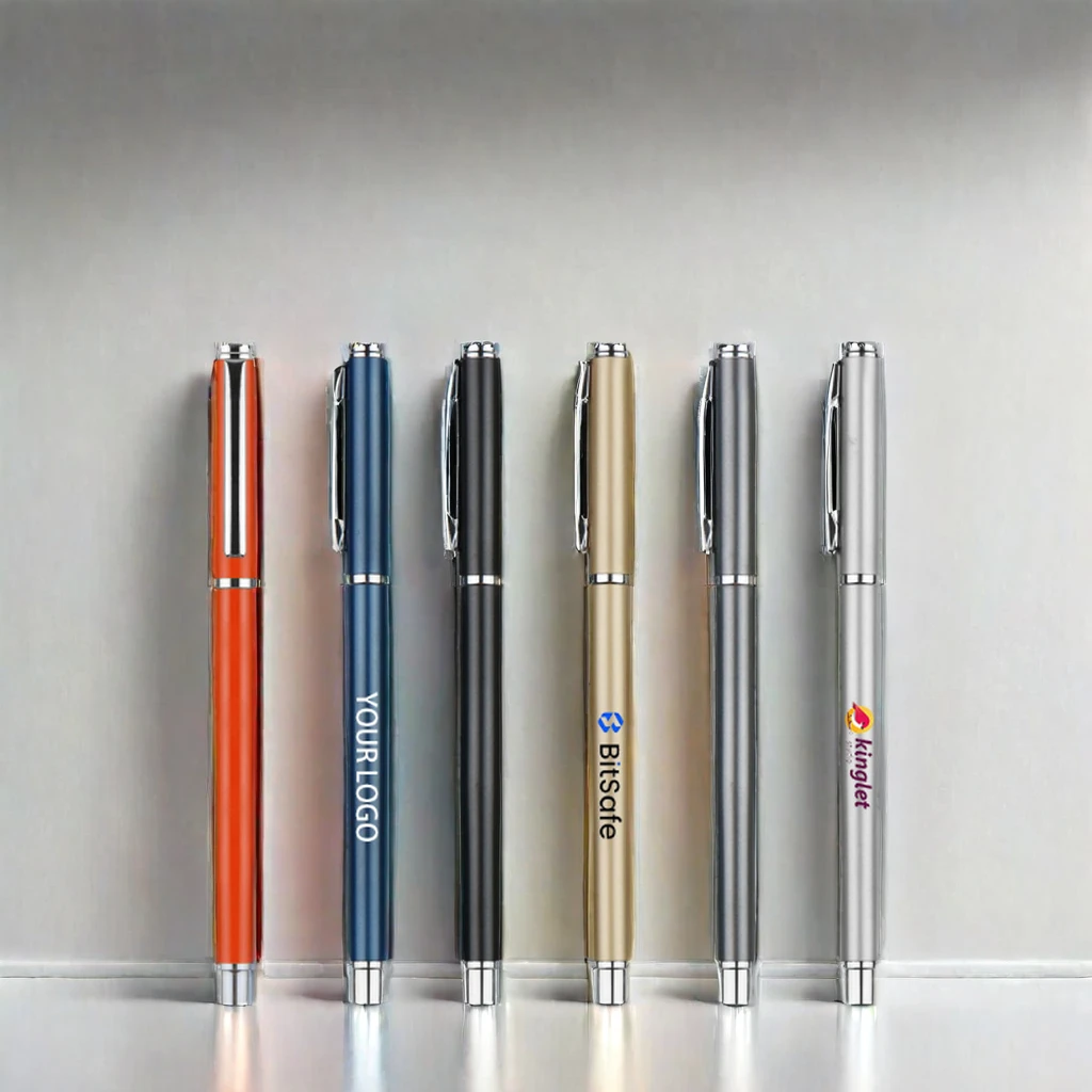 Wholesale Custom Logo Metal Gel Pens Promotional Ballpoint Pens with Customization