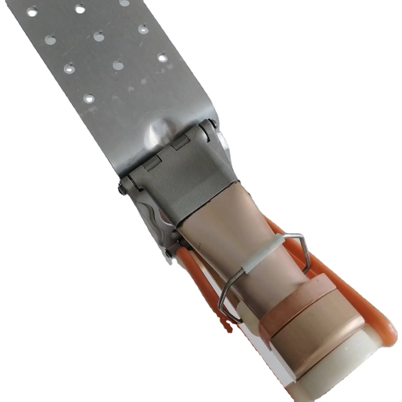 extendable leg prosthesis, prosthetic hip joint with extension assist, walking rehabilition equipment