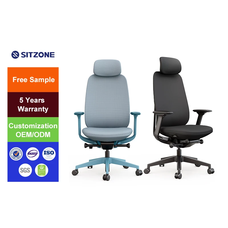 Sitzone High Back Adjustable High Back Mesh Office Furniture Ergonomic Chair Silla Oficina Office Design Chair