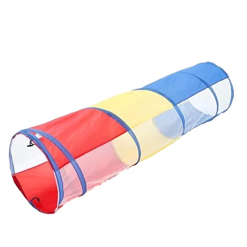 Kids Play Tunnel Tent Colorful Pop up Crawl Toy for Babies or Pet with Breathable Mesh Outdoor Indoor