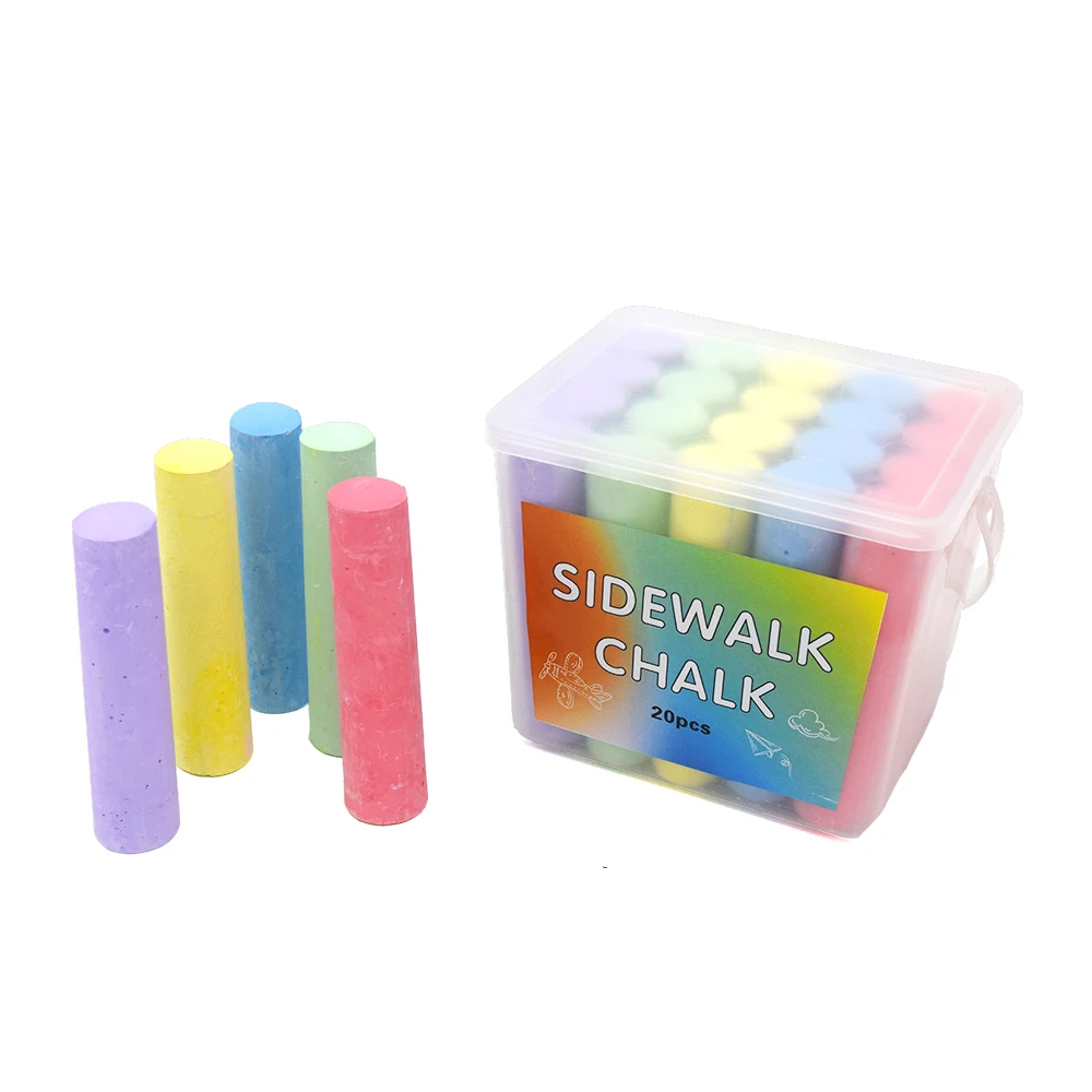 wholesale 20 Pcs Colored tubs of jumbo chalk color crayon brush stationery art supplies