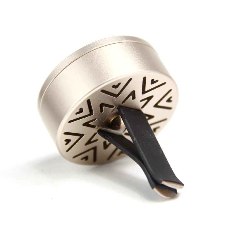 Luxury Metal Solid Diffuser Car Perfume Fragrance Scented Wooden Air Freshener Clip
