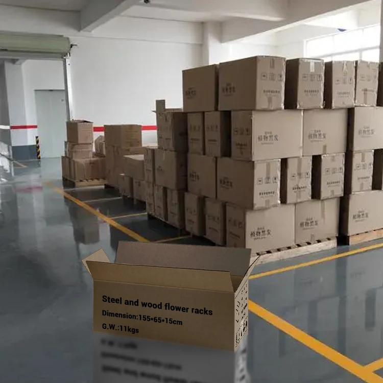 Good quality round multi-storey balcony decorative frame iron  storage flower pot rack stand