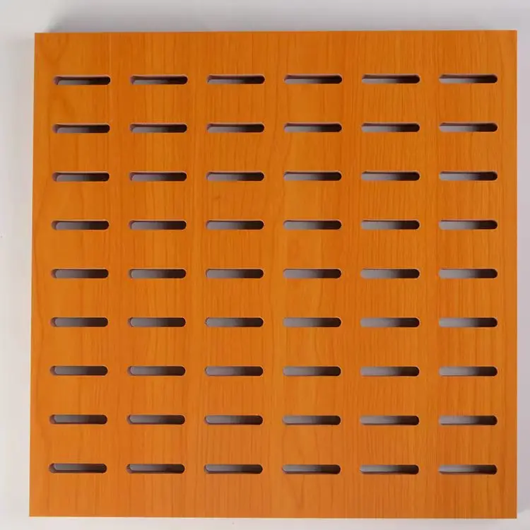 American Style Curve Fluted Sound insulation MDF Board Perforated Acoustic Wood Decorative Sound-absorbing Wall Panel