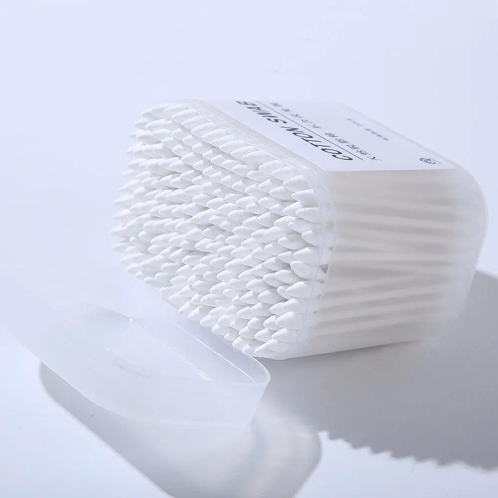 
200pcs/box of white cotton swabs, paper sticks, double-headed multipurpose cosmetic cotton swabs 