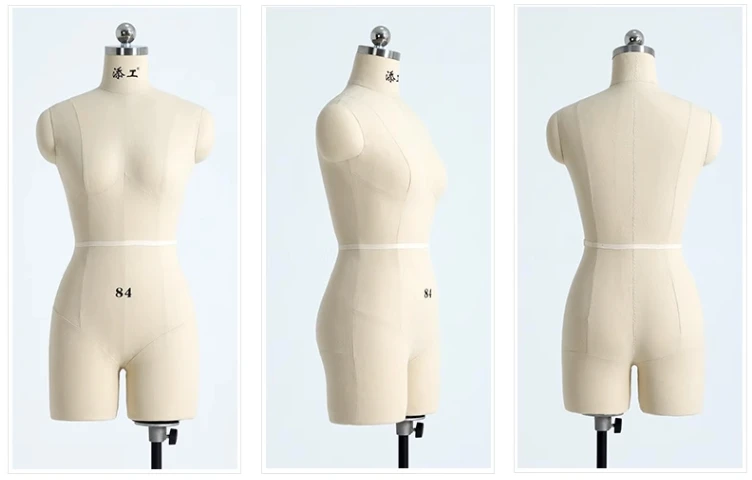 Fabric half body curvy female used dress form sewing tailoring adjustable mannequin female body bust torso