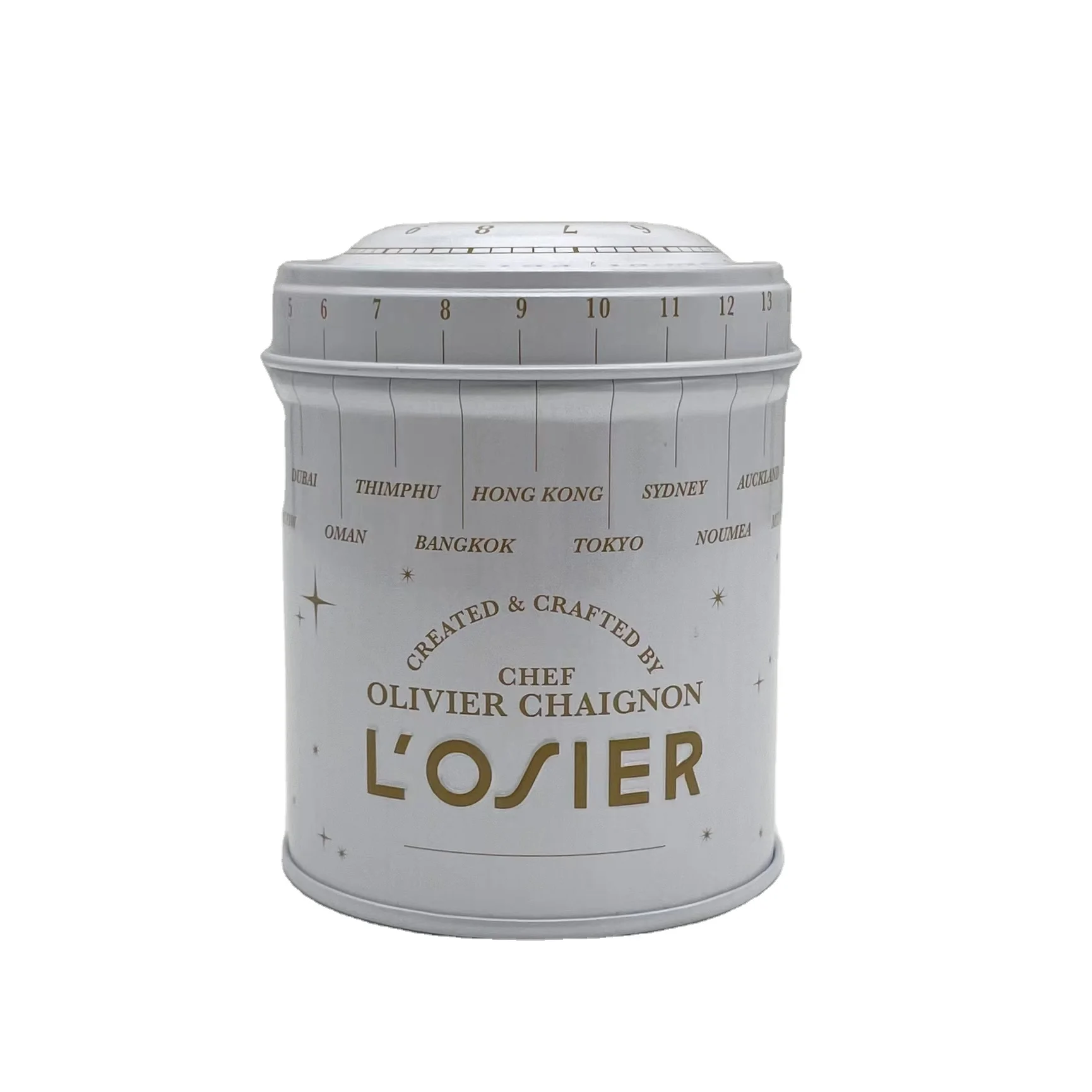 Luxury Tea Tins 250ML/8.5oz Round Candle Tin Coffee Metal Can with Inner Lid Spice Tank