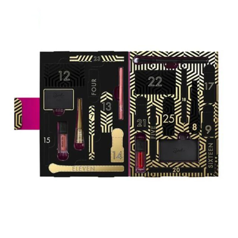 Цвет-розовое золото с принтом Рождественский календарь make up box календарь Косметическая Подарочная коробка с конкурентоспособной ценой