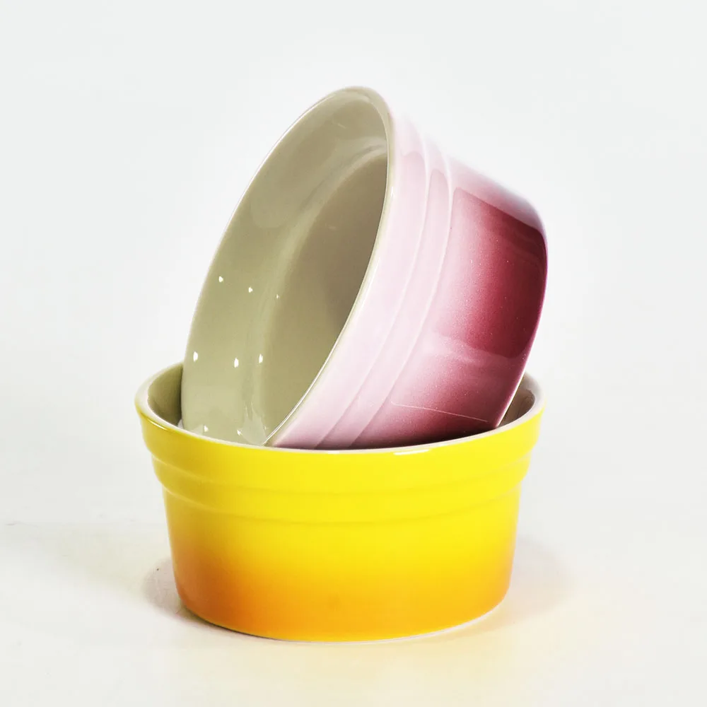 Enjoyable stoneware gradient yellow combination purple dinnerware set ceramic tableware assortment