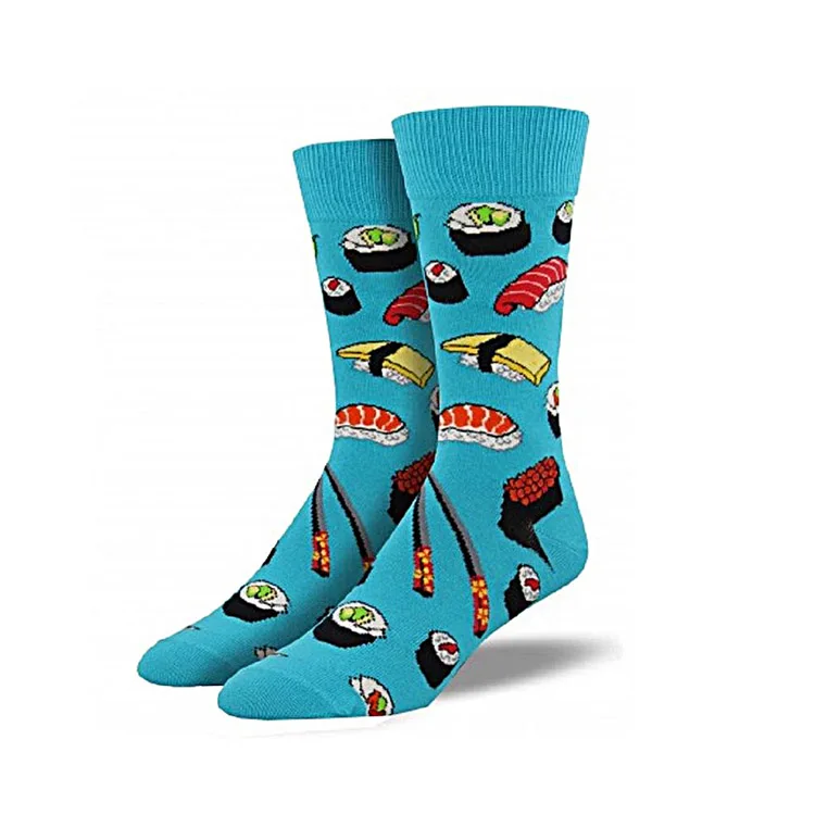 Пользовательские моды красочные Новинки на каждый день с круглым вырезом Happy фрукты Дизайнерские Мужские модельные 100% хлопок набор мужских Носков